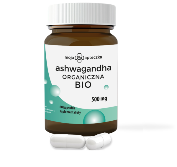 Ashwagandha organiczna BIO 500 mg - 60 kapsułek