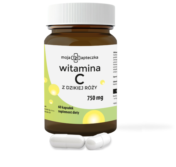 Witamina C z dzikiej róży 750mg - 60 kapsułek