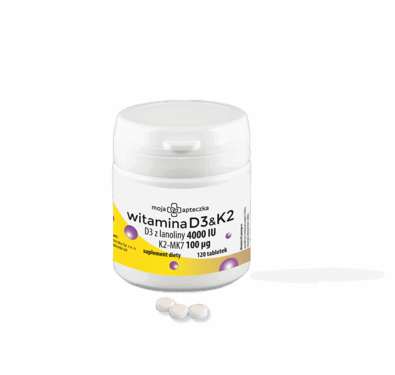 Witamina D3 4000 IU + K2MK7 100μg - 120 tabletek