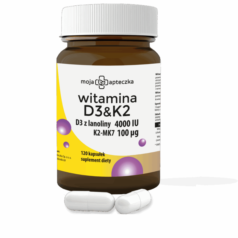 Witamina D3 4000 IU + K2 MK‑7 100 µg – 120 kapsułek