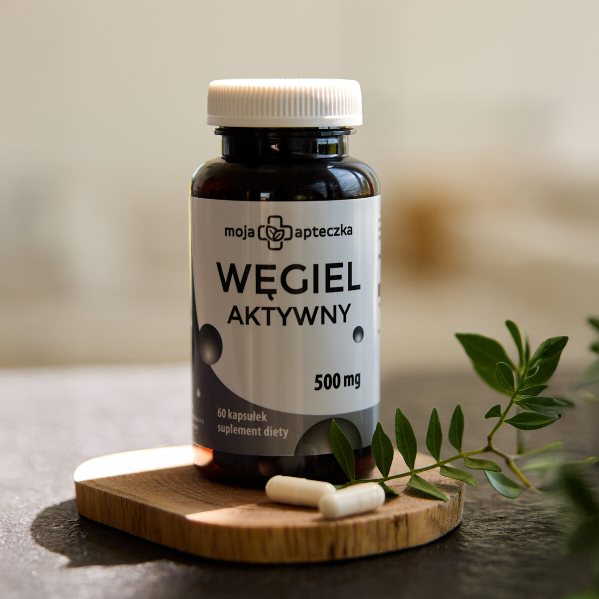 Węgiel aktywny 500 mg &ndash; 60 kapsułek | Detox i ulga na gaz